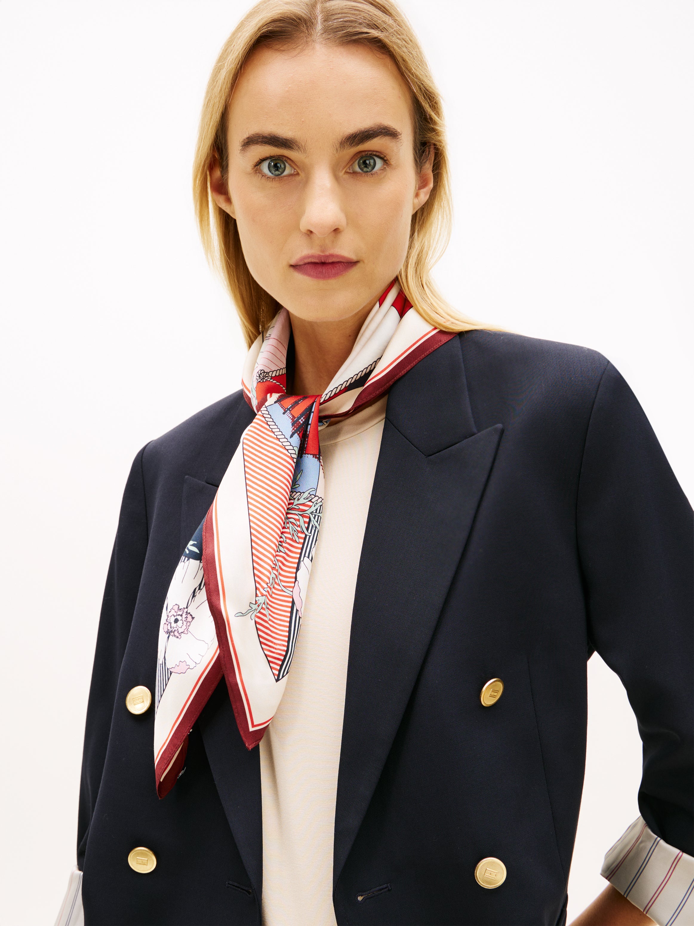 An image of the Tommy Hilfiger TH Large Silk Square Scarf