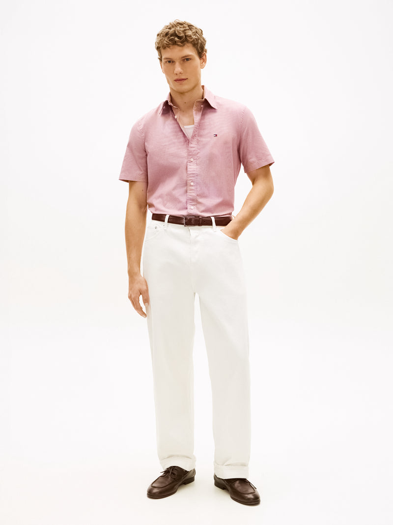 An image of the Tommy Hilfiger Flex Poplin Houndstooth Shirt