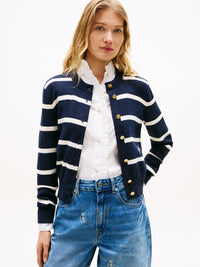 An image of the Tommy Hilfiger Premium Knit Gold-Tone Button Cardigan