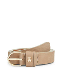 An image of the Tommy Hilfiger Essential TH Monogram Leather Belt