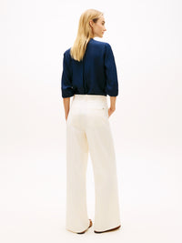 Preppy Cotton Wide Leg Chino