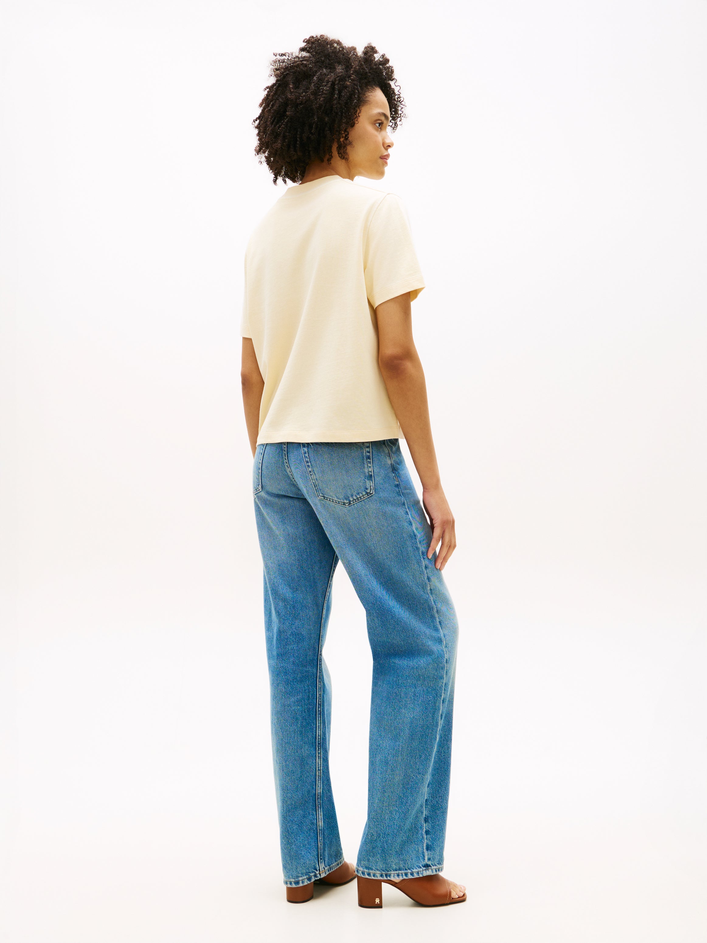 An image of the Tommy Hilfiger Crest Logo Embroidery Relaxed T-Shirt