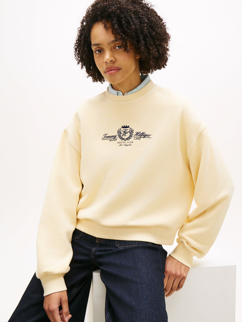 An image of the Tommy Hilfiger Varsity Crest Terry Sweatshirt