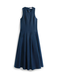 An image of the Tommy Hilfiger Linen Blend Hourglass Midi Dress