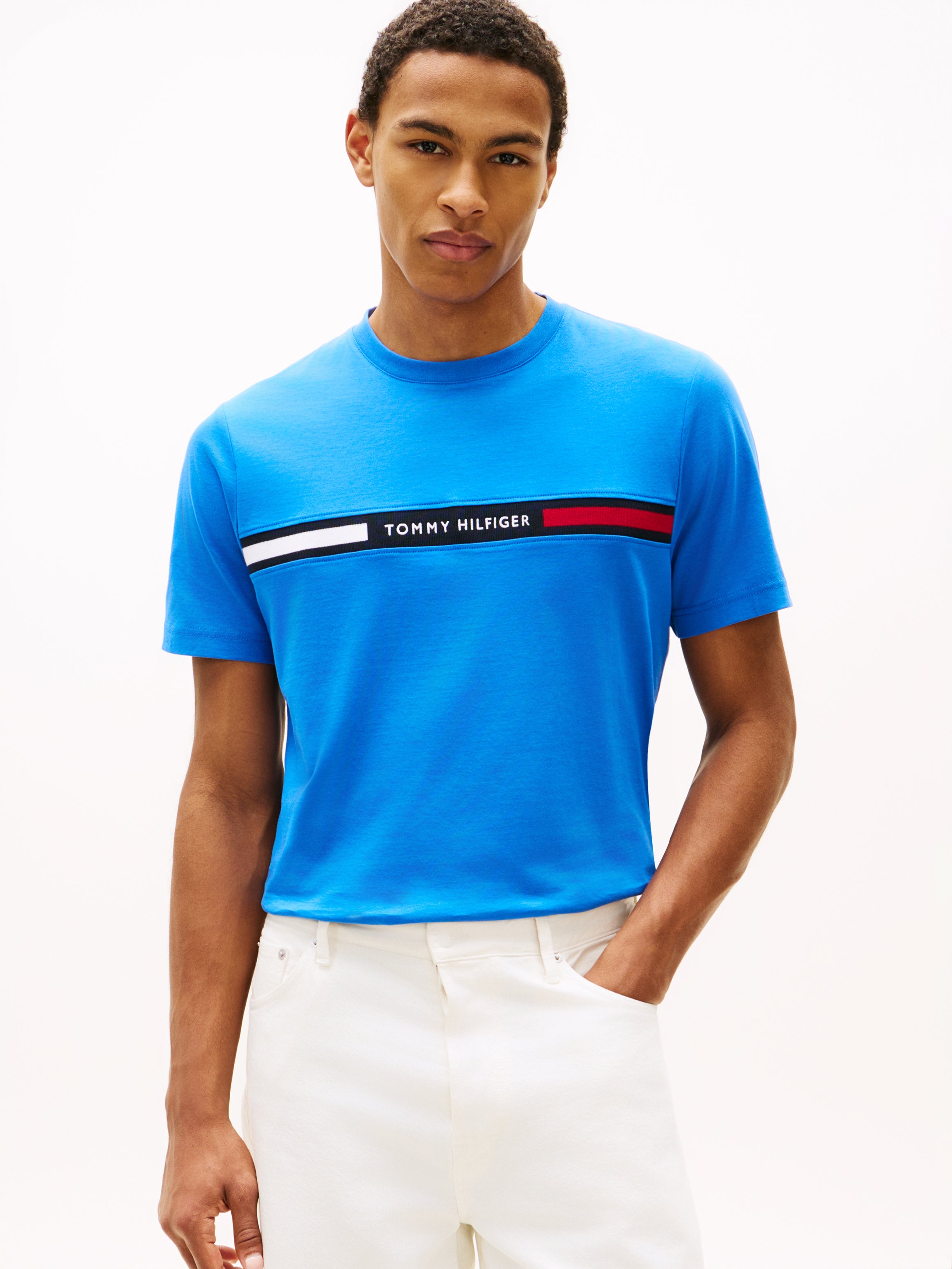 An image of the Tommy Hilfiger Hilfiger Chest Insert Tee