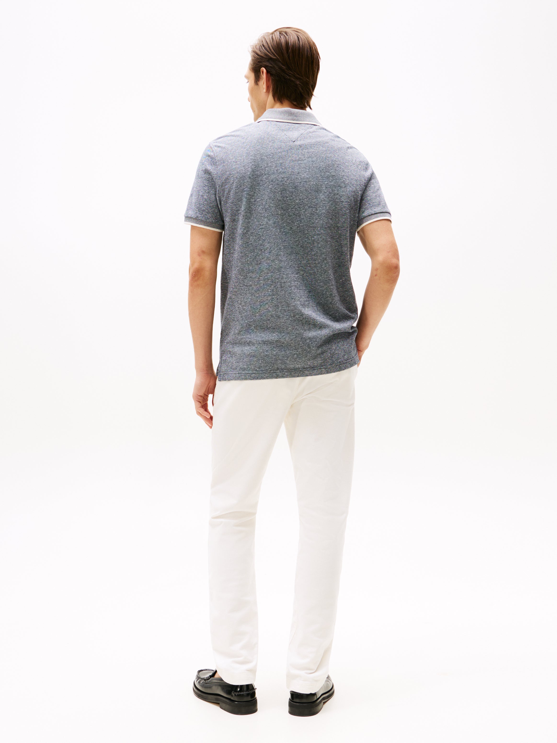 An image of the Tommy Hilfiger Cotton Linen Pique Polo