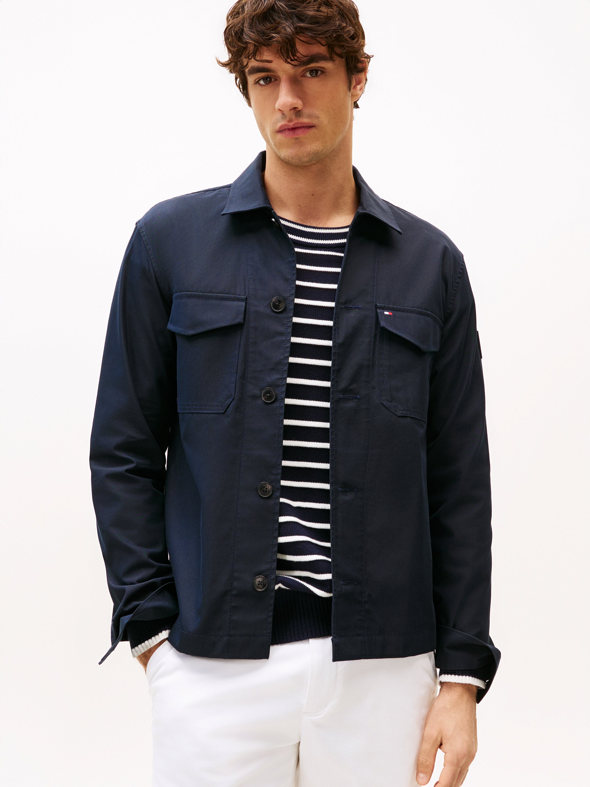 Cotton Nylon Shirt Jacket