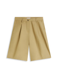 Washed Cotton Pleated Short