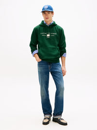 An image of the Tommy Hilfiger Logo Terry Drawstring Hoodie
