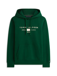 An image of the Tommy Hilfiger Logo Terry Drawstring Hoodie