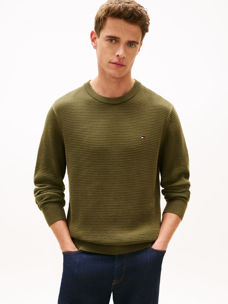 An image of the Tommy Hilfiger Seasonal Structure Crew Neck Jumper