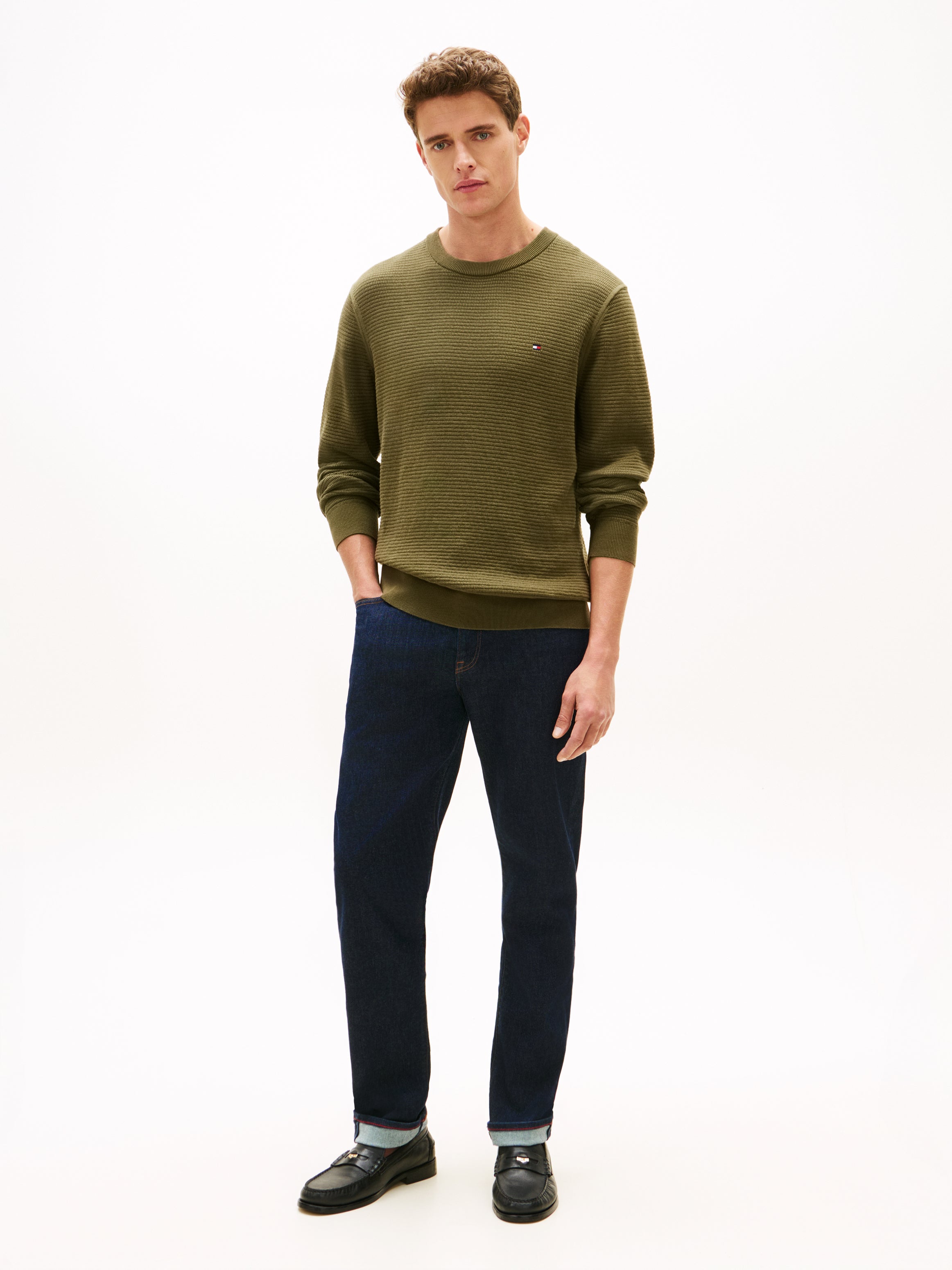An image of the Tommy Hilfiger Seasonal Structure Crew Neck Jumper