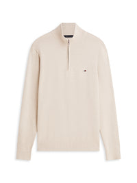 An image of the Tommy Hilfiger Flag Embroidery Quarter-Zip Jumper