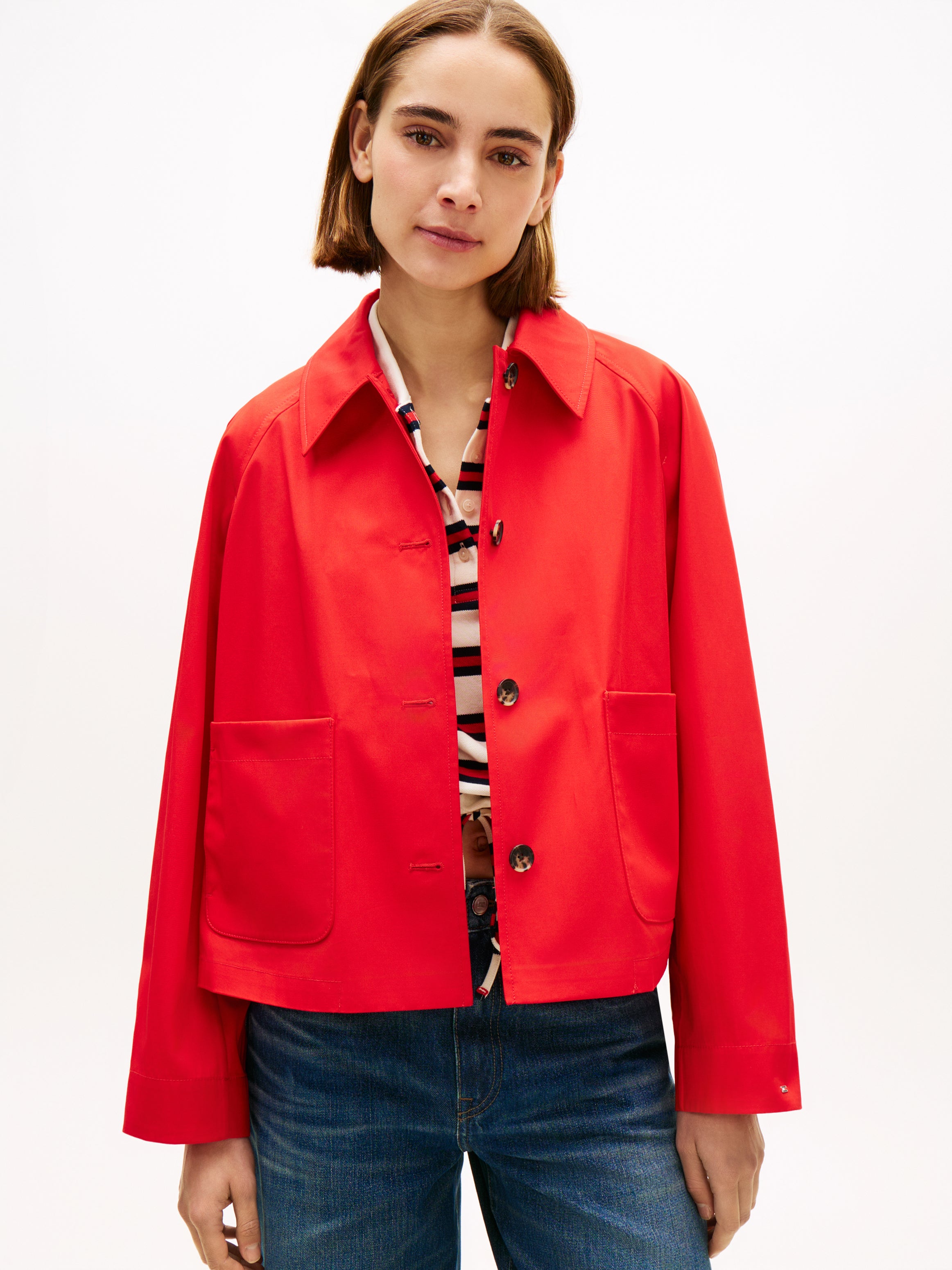 An image of the Tommy Hilfiger Cotton Short Jacket