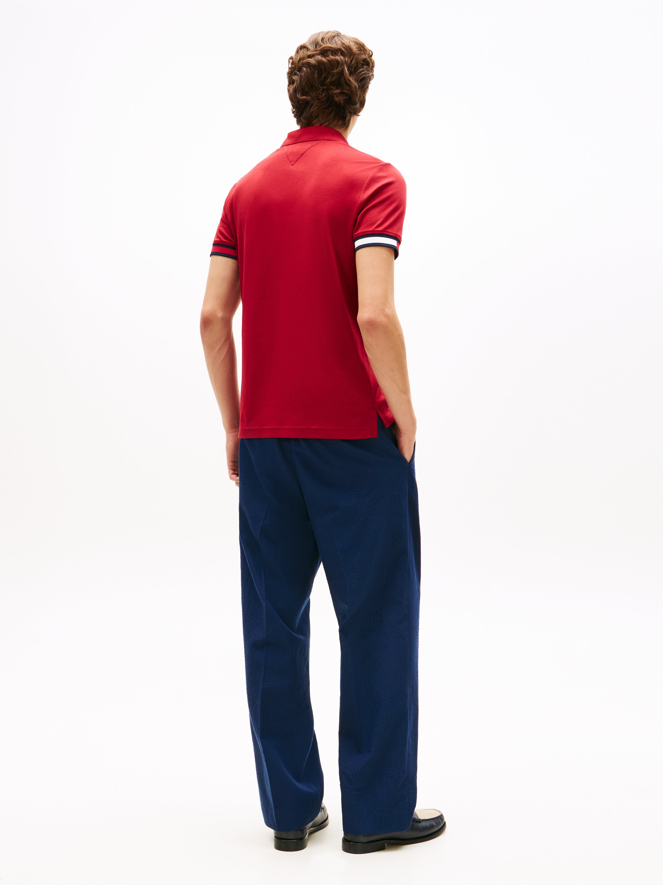 An image of the Tommy Hilfiger Cuff Liquid Cotton Slim Polo