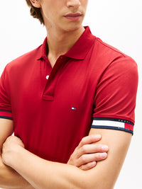 An image of the Tommy Hilfiger Cuff Liquid Cotton Slim Polo