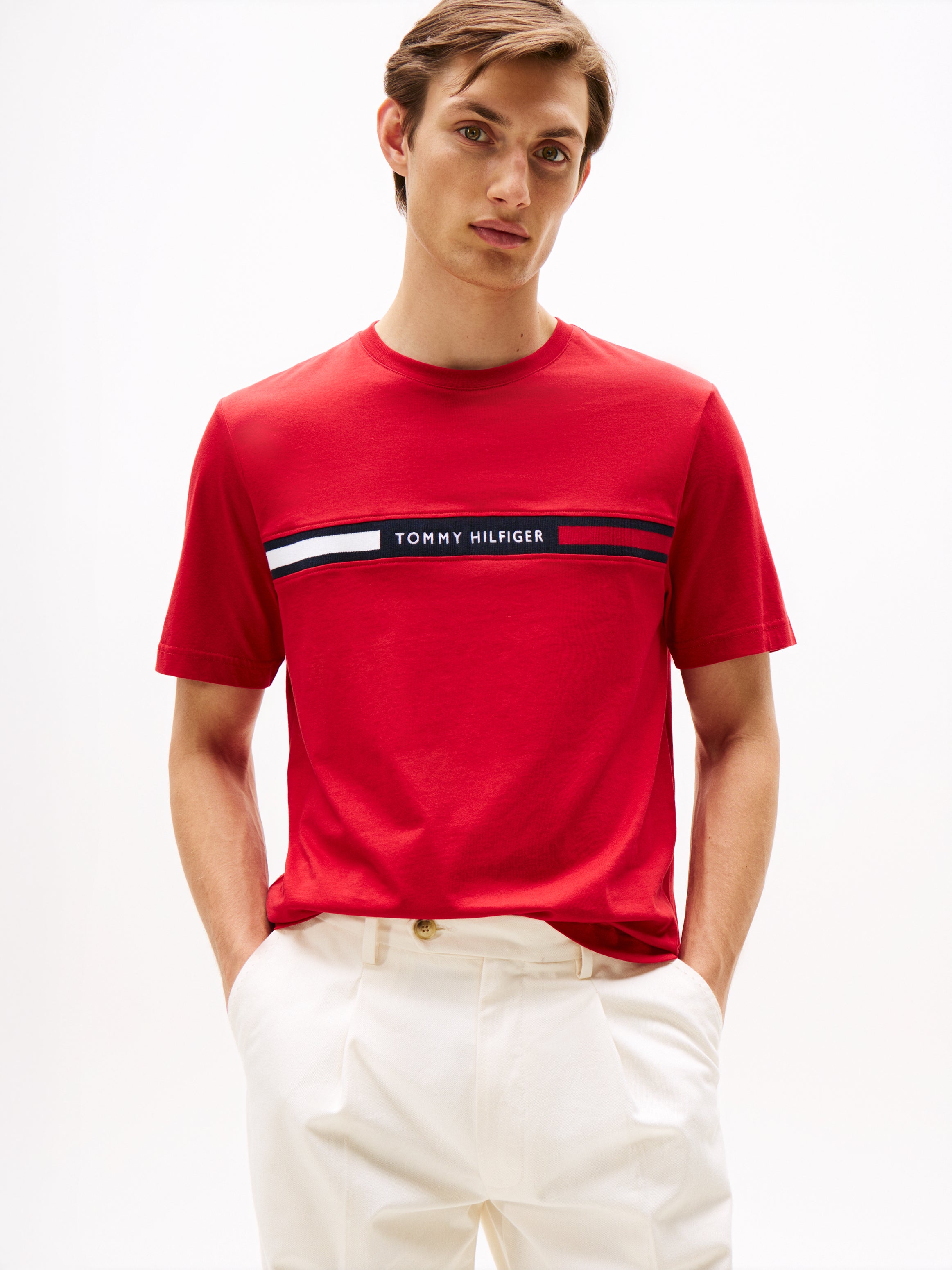 An image of the Tommy Hilfiger Hilfiger Chest Insert Tee