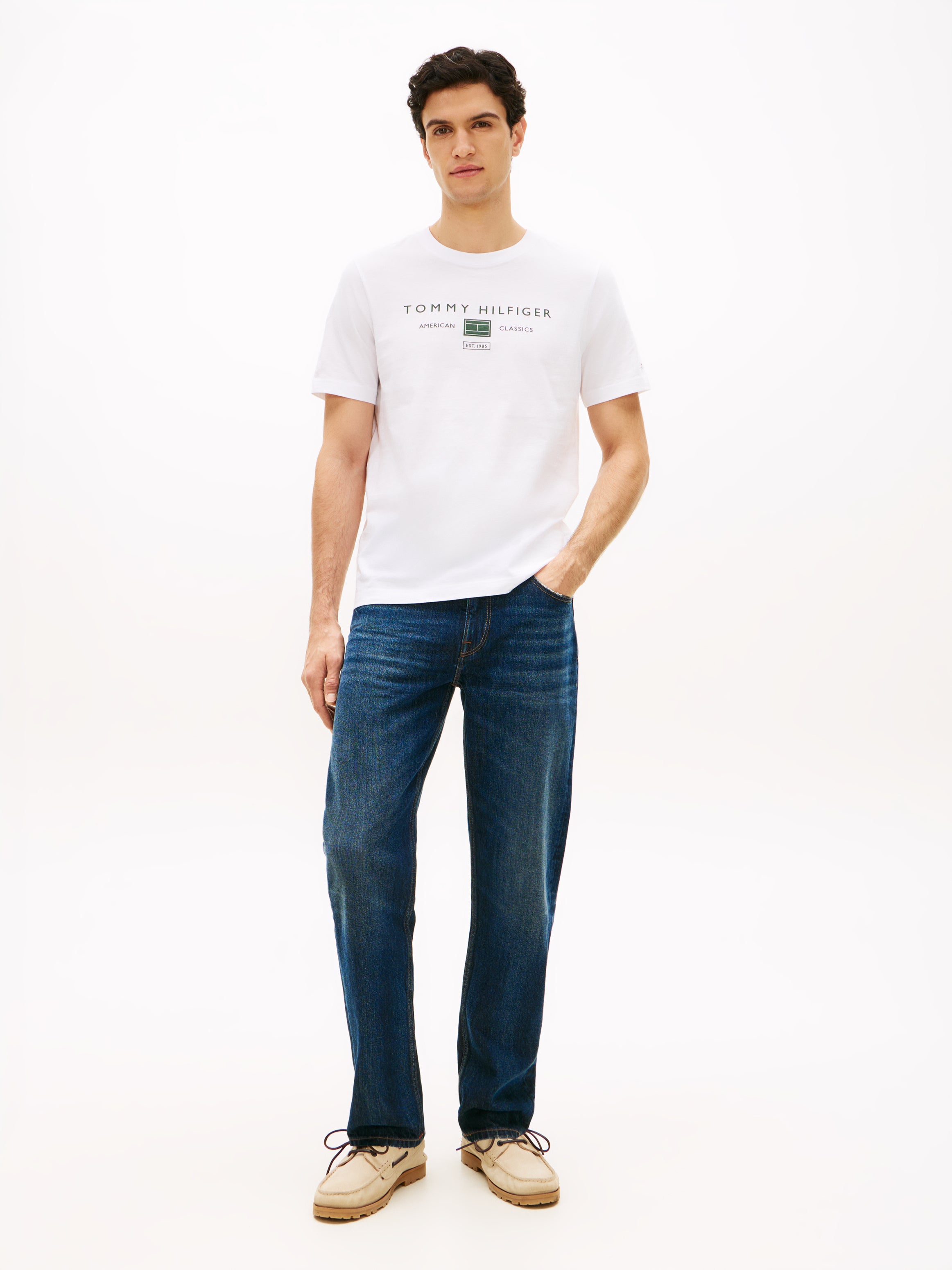 An image of the Tommy Hilfiger Brand Love Mono Stack Tee