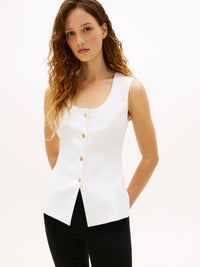 An image of the Tommy Hilfiger Linen Blend Vest