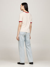 An image of the Tommy Hilfiger Varsity Logo Contrast Trim T-Shirt