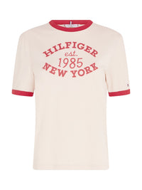 An image of the Tommy Hilfiger Varsity Logo Contrast Trim T-Shirt