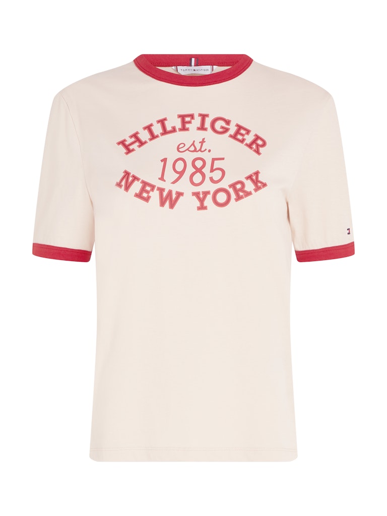 An image of the Tommy Hilfiger Varsity Logo Contrast Trim T-Shirt