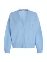 An image of the Tommy Hilfiger Script Soft Wool V-Neck Cardi