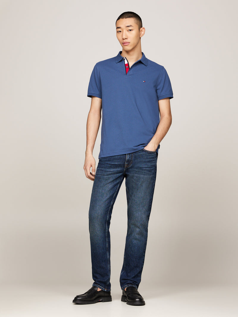 An image of the Tommy Hilfiger Tipped Placket Flag Embroidery Polo