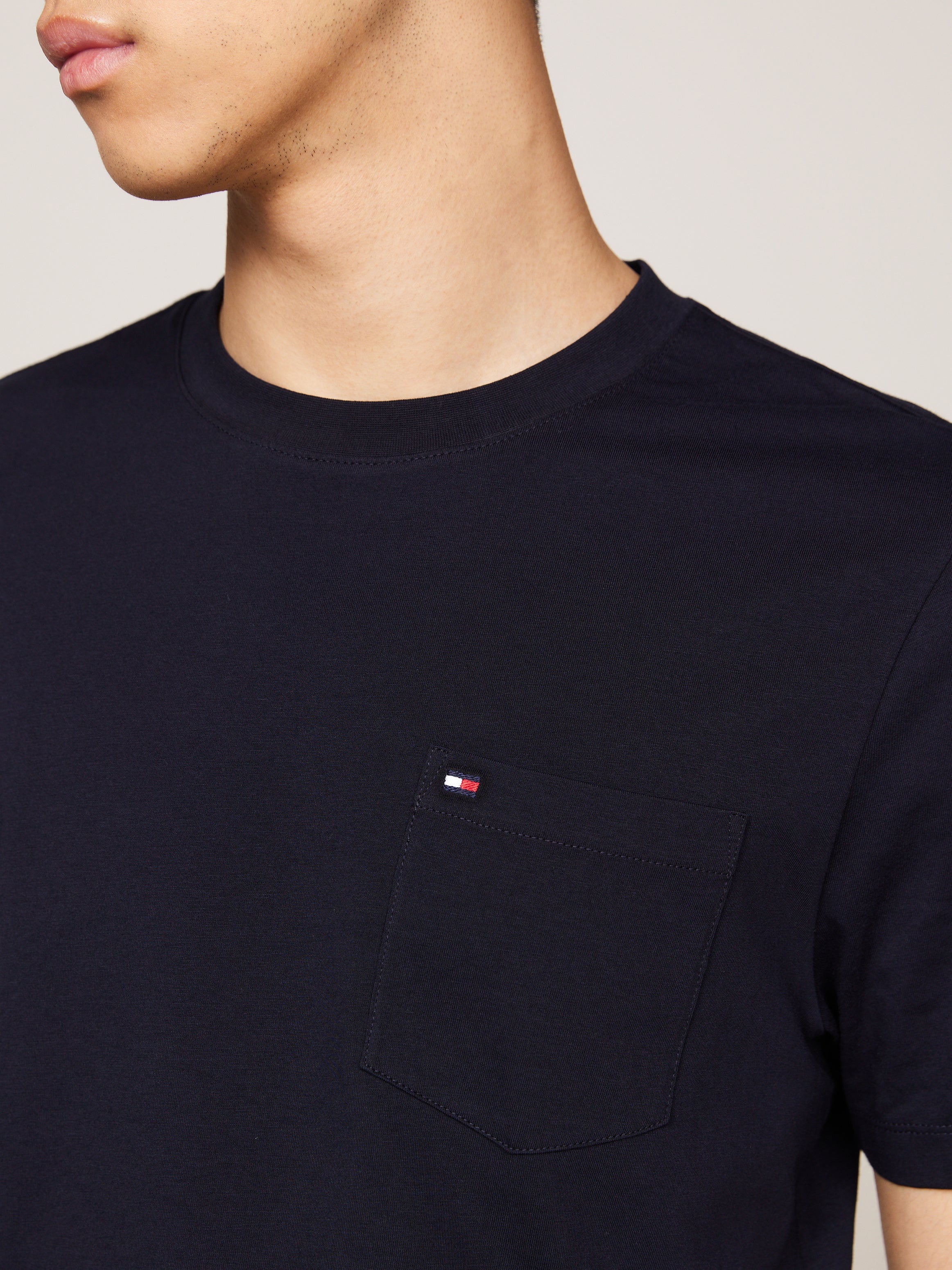 An image of the Tommy Hilfiger Crew Neck Patch Pocket T-Shirt