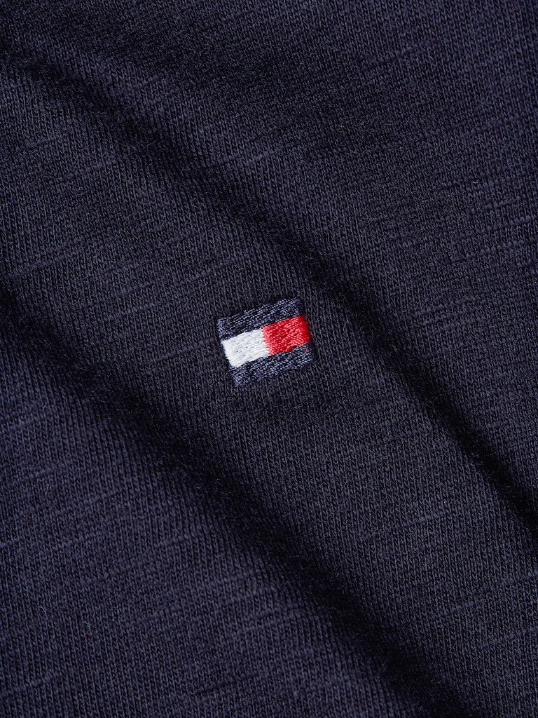 An image of the Tommy Hilfiger 1985 Slim Slub Open Neck Top