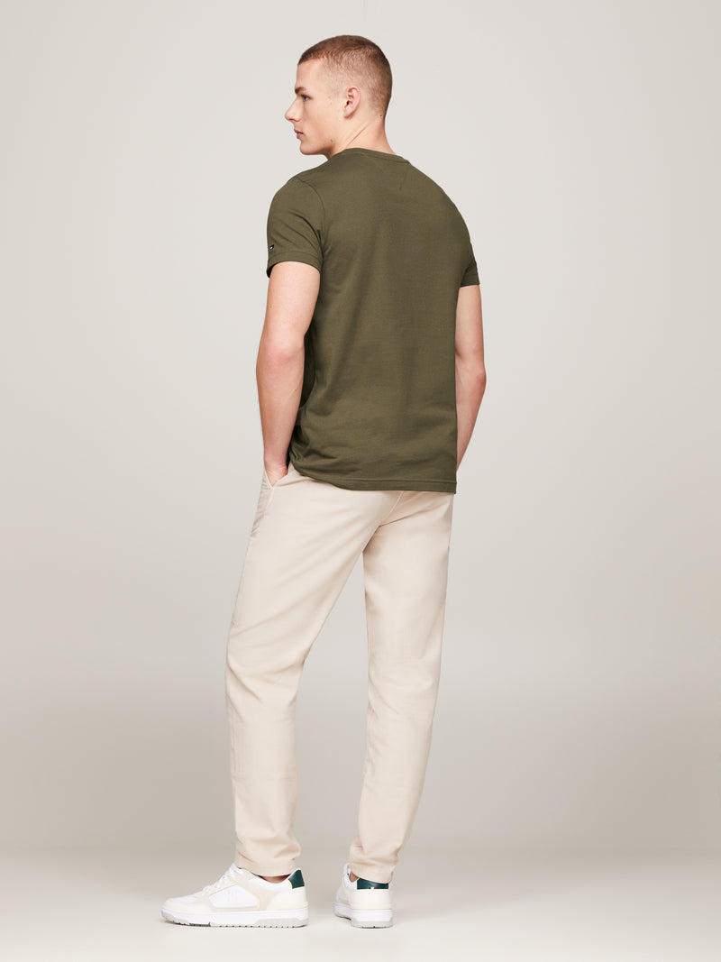 An image of the Tommy Hilfiger Logo Embroidery Slim Fit T-Shirt
