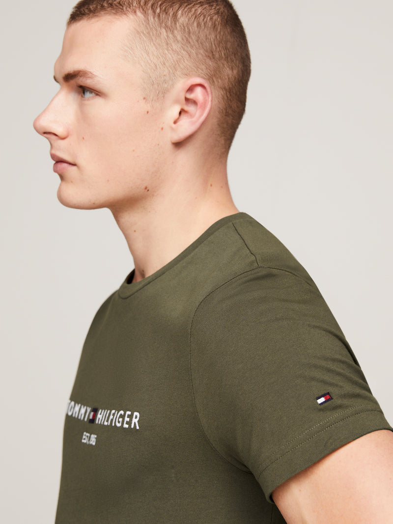 An image of the Tommy Hilfiger Logo Embroidery Slim Fit T-Shirt