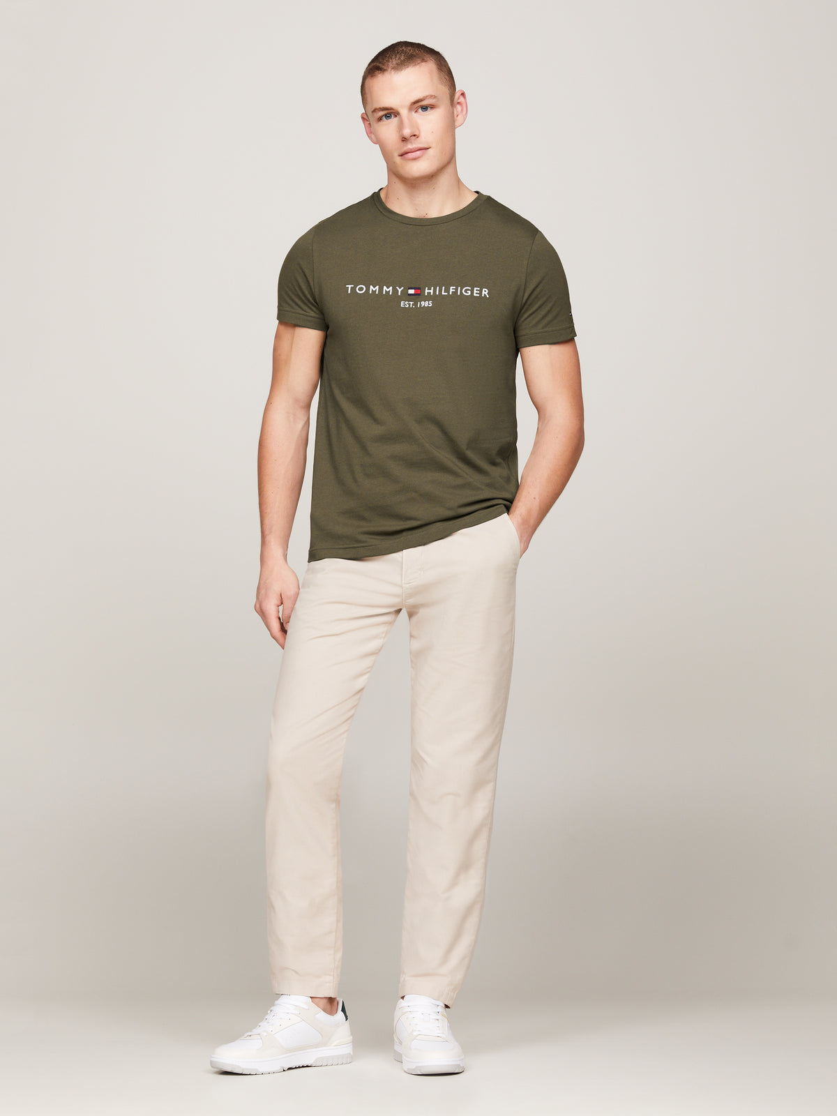 An image of the Tommy Hilfiger Logo Embroidery Slim Fit T-Shirt