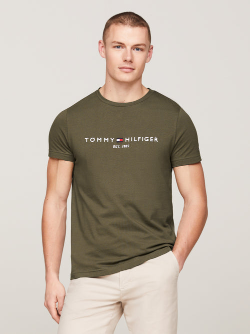 An image of the Tommy Hilfiger Logo Embroidery Slim Fit T-Shirt