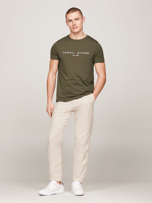 An image of the Tommy Hilfiger Logo Embroidery Slim Fit T-Shirt