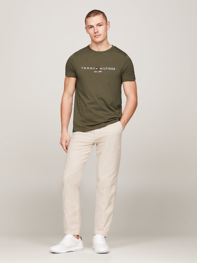 An image of the Tommy Hilfiger Logo Embroidery Slim Fit T-Shirt