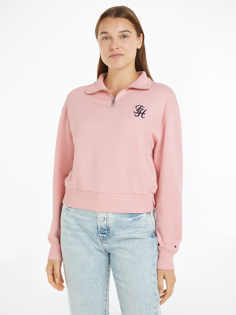 An image of the Tommy Hilfiger Script 1/2 Zip Sweater