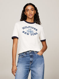 An image of the Tommy Hilfiger Varsity Logo Contrast Trim T-Shirt