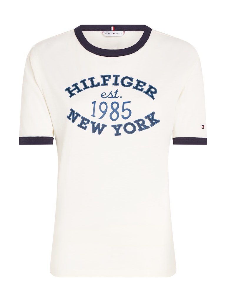 An image of the Tommy Hilfiger Varsity Logo Contrast Trim T-Shirt