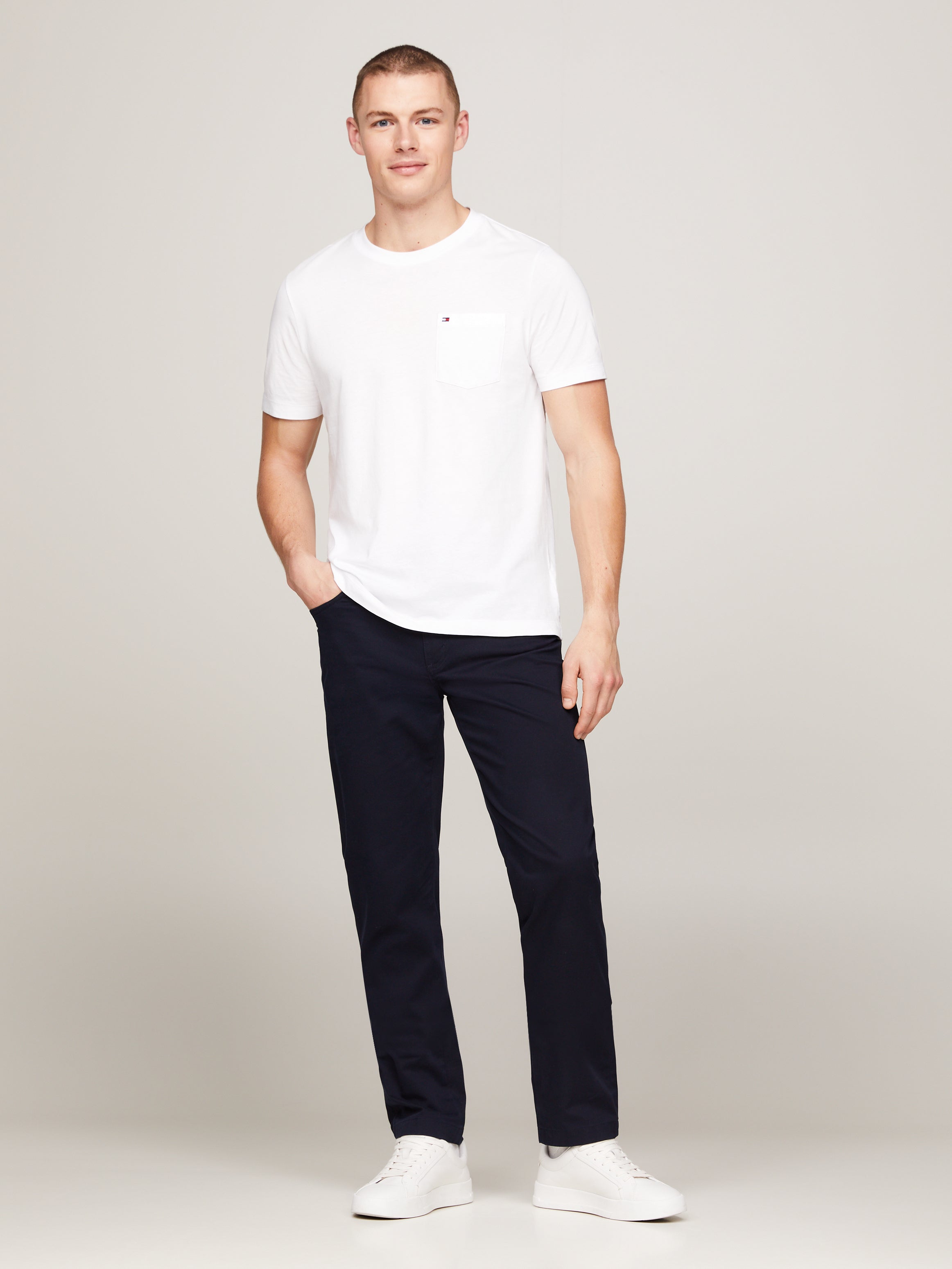An image of the Tommy Hilfiger Crew Neck Patch Pocket T-Shirt