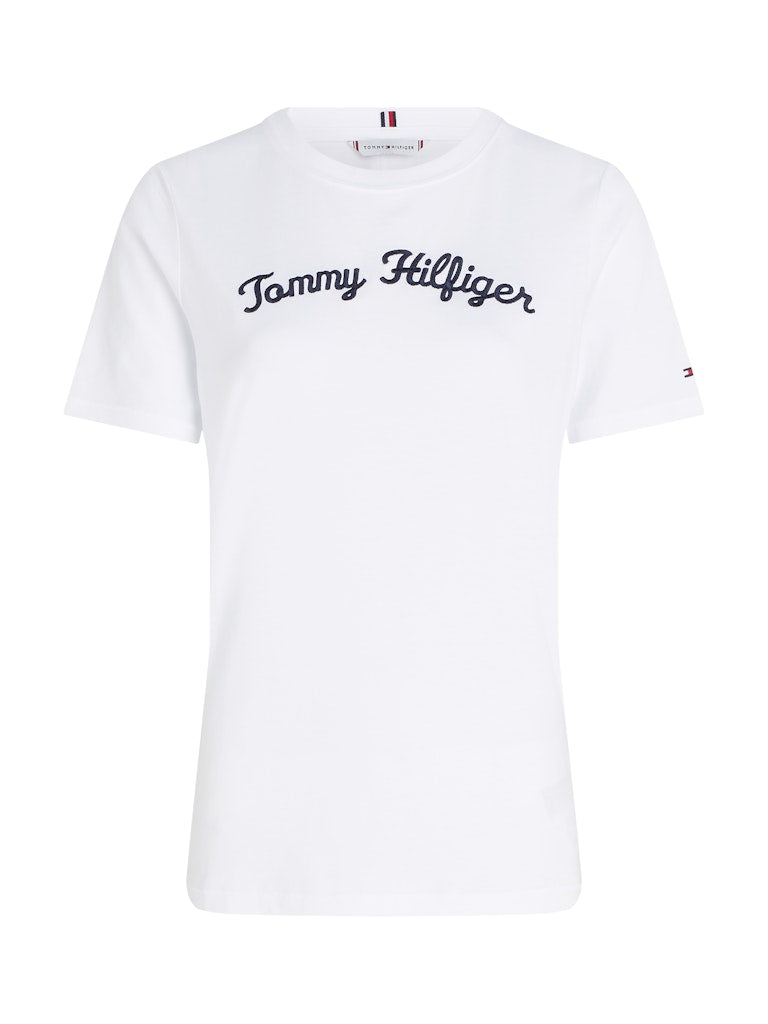 An image of the Tommy Hilfiger Script Logo Embroidery T-Shirt