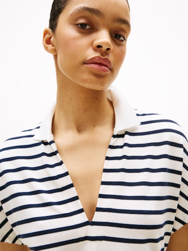 An image of the Tommy Hilfiger Fit And Flare Midi Polo Dress