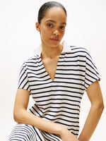 An image of the Tommy Hilfiger Fit And Flare Midi Polo Dress