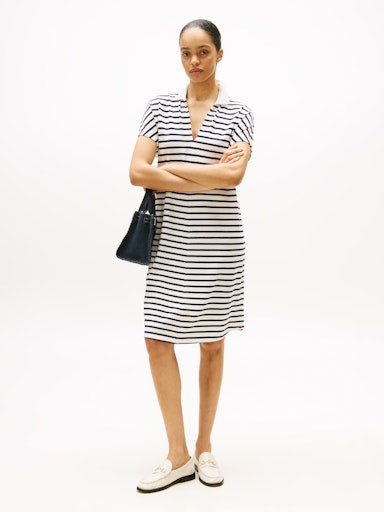 An image of the Tommy Hilfiger Fit And Flare Midi Polo Dress