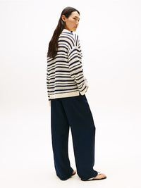 An image of the Tommy Hilfiger Crochet Polo Sweatshirt