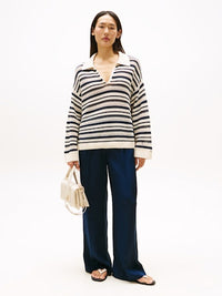 An image of the Tommy Hilfiger Crochet Polo Sweatshirt