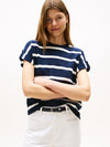 An image of the Tommy Hilfiger Gold Button Crew Neck T-Shirt