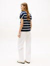An image of the Tommy Hilfiger Gold Button Crew Neck T-Shirt