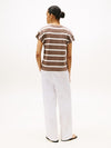 An image of the Tommy Hilfiger Gold Button Crew Neck T-Shirt