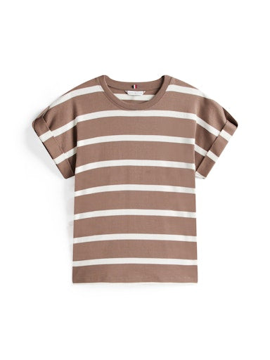 An image of the Tommy Hilfiger Gold Button Crew Neck T-Shirt